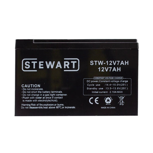 Stewart 12V 7Ah Sealed Lead-Acid Rechargeable Battery (STW-12V7AH)