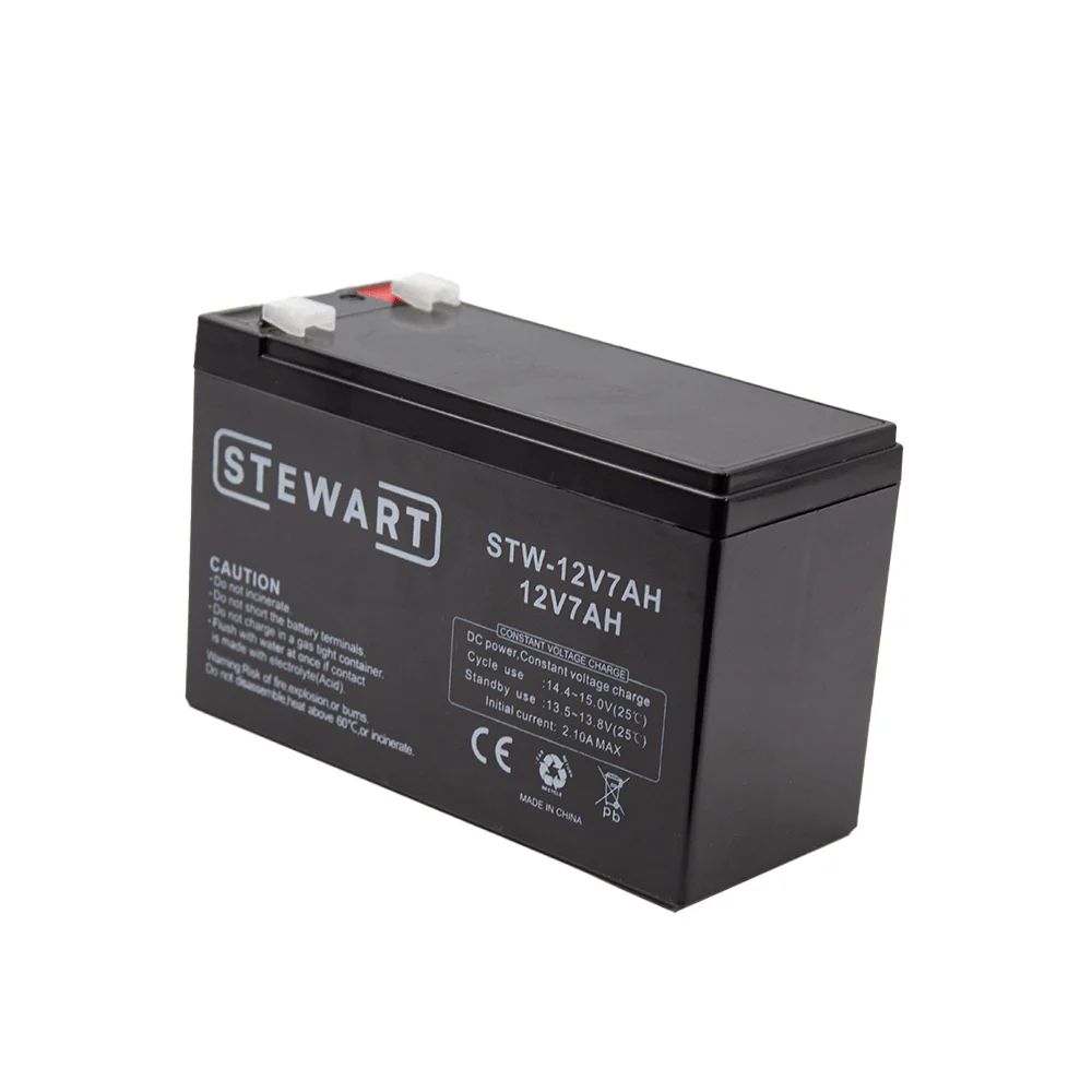 Stewart 12V 7Ah Sealed Lead-Acid Rechargeable Battery (STW-12V7AH)